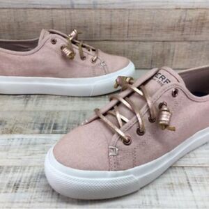 SPERRY topsider Women's Pink Sneakers size 5M / EU 37 metallic pink pink lace